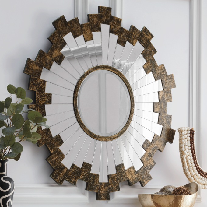 Two-Tone Sunburst Mirror, , large