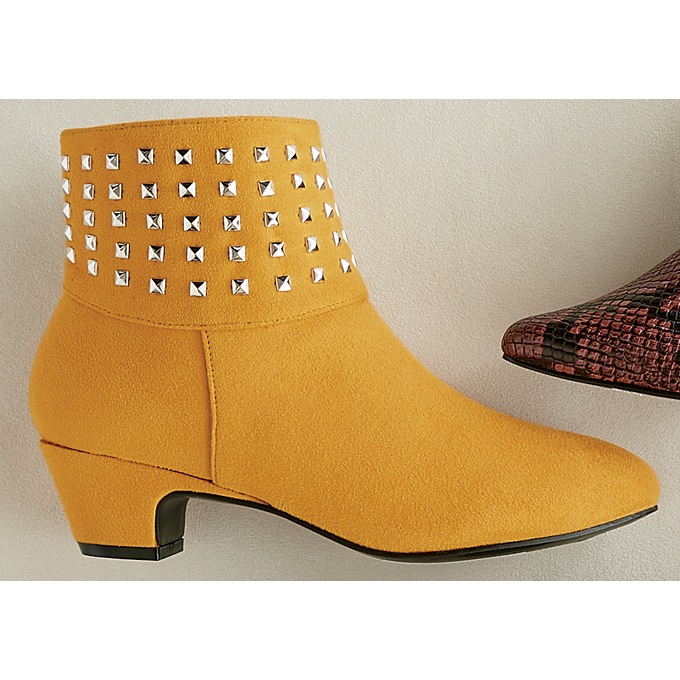 Amanda D'Laurie Studded Collar Bootie, , large