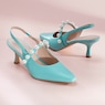Faux-Pearl Strapped Slingback for Women with 2.5" Heel and Memory Foam, , large