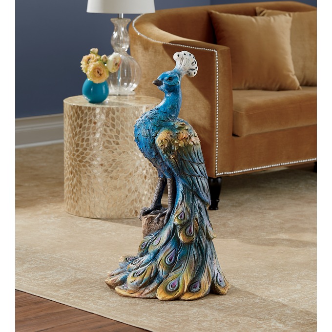 Perched Peacock Statue, , large