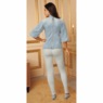 Denim Bow Blouse, , large