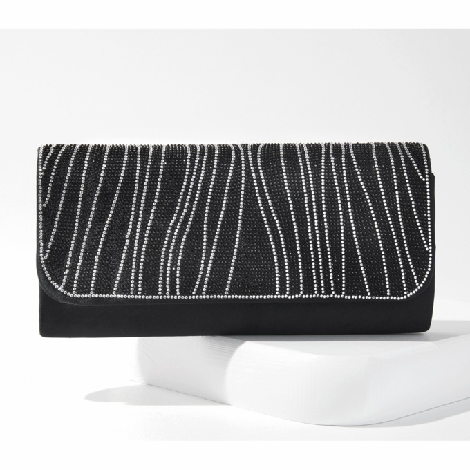 Divinity Rhinestone Clutch, , large