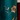 Embroidered Taffeta 84" Panel, Teal, swatch