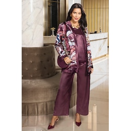 Presley 3-Piece Charmeuse Pant Outfit for Women with Jacket and Tank, , large