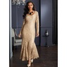 Sylvie Sequin Lace Gown, , large