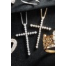 Lab-Created Diamond Cross Pendant  - .50 CTTW, , large