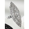 Crystal Marquise Cluster Ring, Clear Silvertone, large