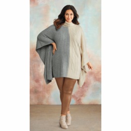 Cable Tunic Sweater, , large