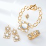 Link Necklace, Bracelet, Earring & Ring Set, , large