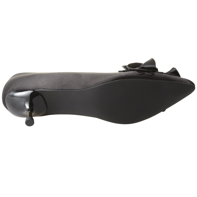 Amanda D&rsquo;laurie Ruffle Kitten Heel for Women in Satin with 2&rdquo; Dual-Finish Heel, , large