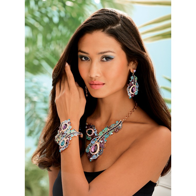 Crystal Swirl Necklace, , large