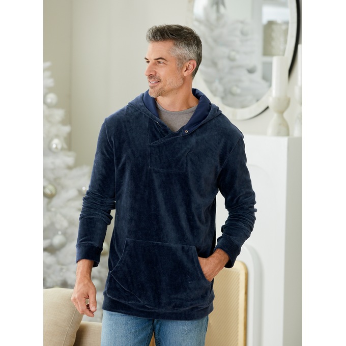 Men&#39;s Corduroy Hoodie, , large