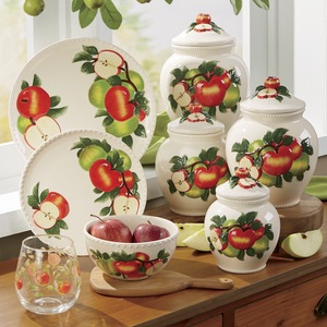 Hand-Painted Apple Dinnerware Set, , large