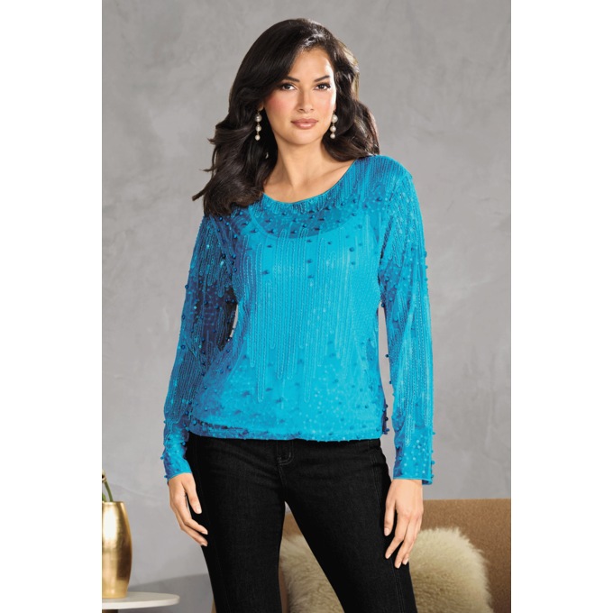 Sutton Sparkle Top, , large