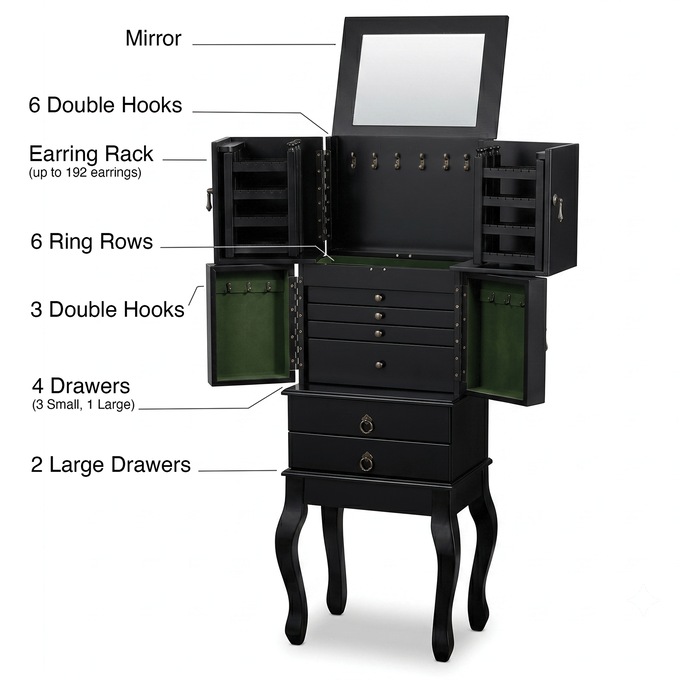Camille Jewelry Armoire, , large