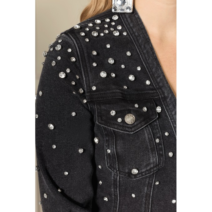 Kali Embellished Denim Sheath Dress, , large