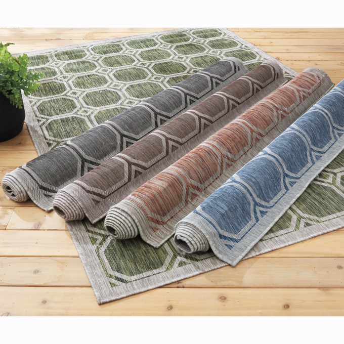 Mosaic Indoor/Outdoor Rug, Brown, large