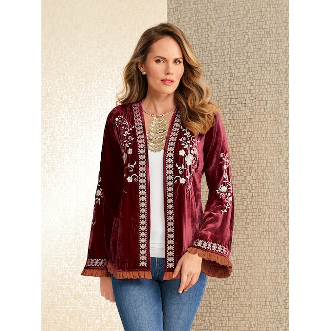 Sienna Velvet Duster, , large
