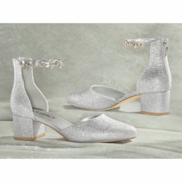 Jeweled Ankle Strap for Women with 2.5&quot; Block Heel and Memory Foam, , large
