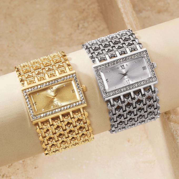 Crystal Rectangular Watch, , large