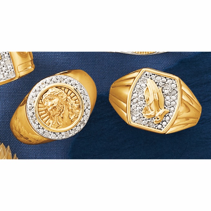 Diamond Religious Ring, , large