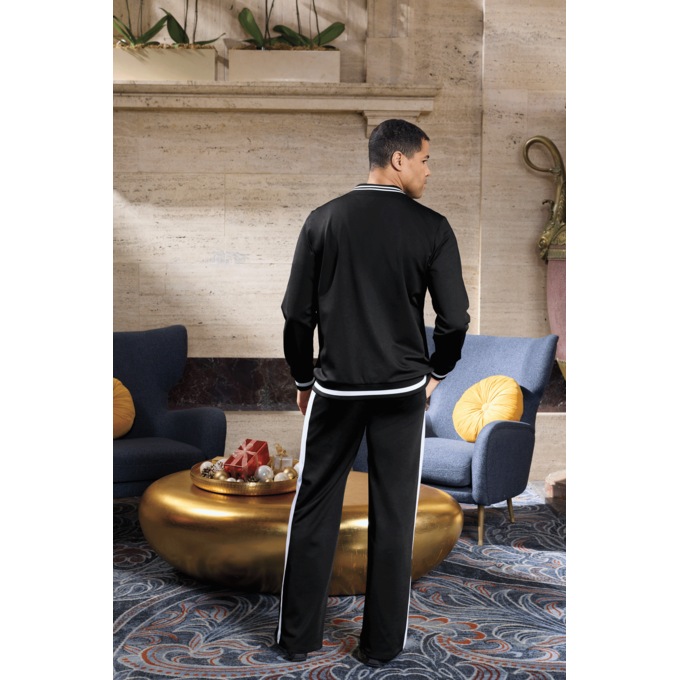 Stacy Adams Men&rsquo;s Snap-Front V-Neck 2-Piece Active Set, , large