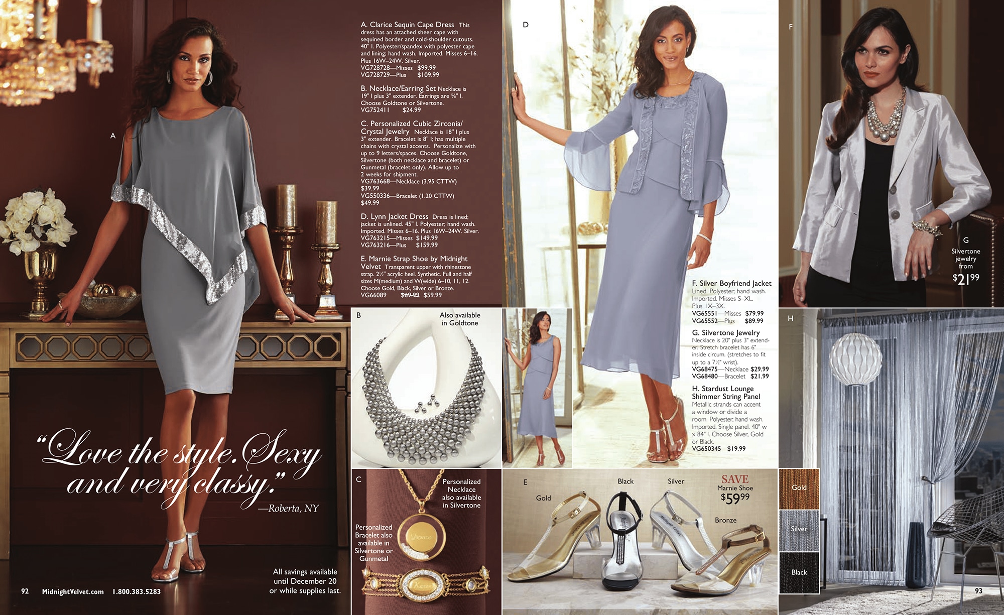 midnight velvet silver dresses