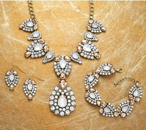 Unique Fashion Jewelry Earrings Necklaces Watches Midnight Velvet Jewelry Sets Featuring Faux Stone Swirl Necklace And Earring Set