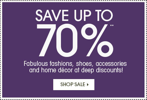 Save up to 70% on sale section