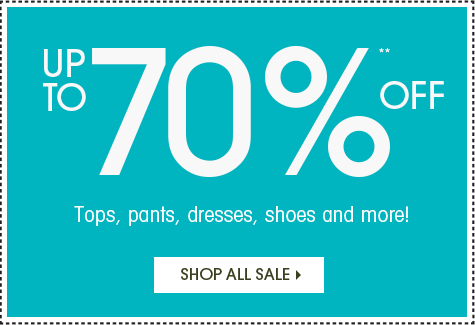 Save up to 70% on sale section