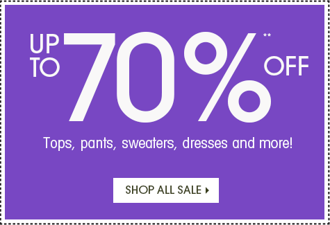 Save up to 70% on sale section