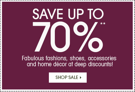 Save up to 70% on sale section