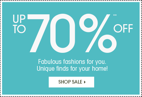 Save up to 70% on sale section