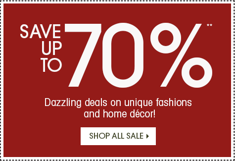 Save up to 70% on sale section