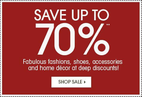 Save up to 70% on sale section